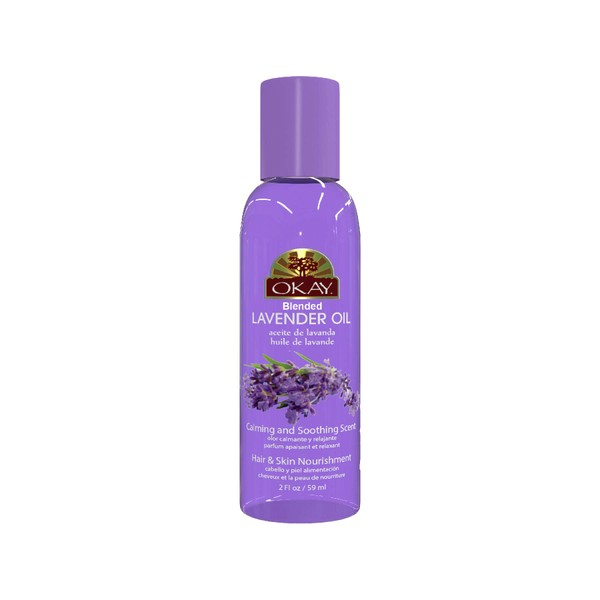 OKAY |Blended Lavender Oil | For Hair and Skin | Moisturizes | Replenishes | Free of Paraben | 2 oz
