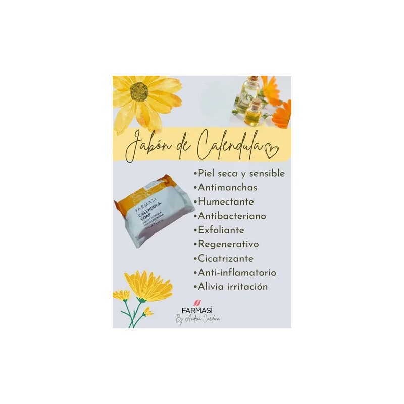 Crema Calendula,tónico Calendu/jabón Calendula 3pzs Fármasi/