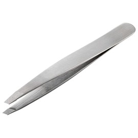 Tweezers Stainless Steel Tweezers Eyebrow Scissors Precision Tweezers Beveled Tip Tweezers High Quality Heat Treated Easy Grip Unisex Suitable for Eyebrow Hair Removal Nose Hair Beard Barb Removal