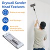 No-flip Pole Sander Head for Hicarer Drywall Featuring Quick Release