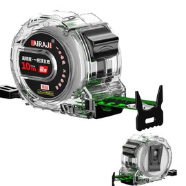 10m Fluorescent Transparent Retractable Tape Measure - Metal Measuring Tape 10 Metre, Metric Long Heavy Duty Precision Automatic Telescopic Measurement Product Gifts for Home Office Industry