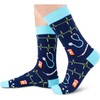 HAPPYPOP Men's Medical Socks, Doctor Gifts for Nurse, 4 Pack,