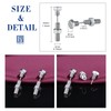Yumilok Mens Stud Earrings Stainless Steel Screw Earrings Barbell Ears