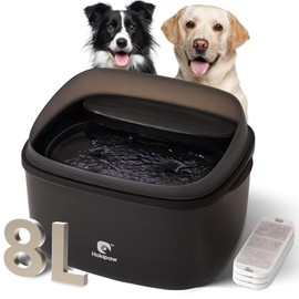 Fuente de Agua para Perros Grandes, dispensador de Agua para Perros de 2,1 GAL/8 l, Fuente de Agua automática sin derrames para Perros