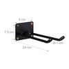 Relaxdays 2 x Tool Holder Wall Mount, Double Hook, Broom