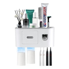 Soporte Para Cepillo De Dientes Con Dispensador Automático                                                                                            