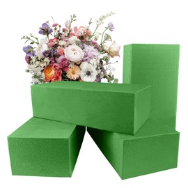 HXJDAM Pack of 4 Floral Foam for Fresh Flowers 22.5 x 10.5 x 7 cm, Wet Floral Foam for Flowers, Floral Foam for Flowers, Artificial Flowers, Crafts, Celebrations