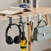 2-Pack Foldable Aluminum Desk Hook - Space-Saving Desk Hook for