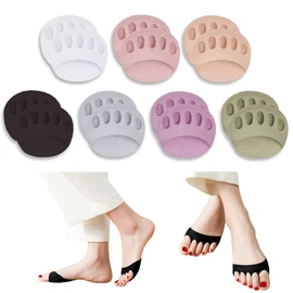 SooGree - Calcetines para dedos de los pies, 7 pares de almohadillas para orejas de tela suave de panal, almohadillas para orejas reutilizables para mujer, almohadillas para orejas metatarsianas para alivio del dolor, protector de calcetines metatarsiano