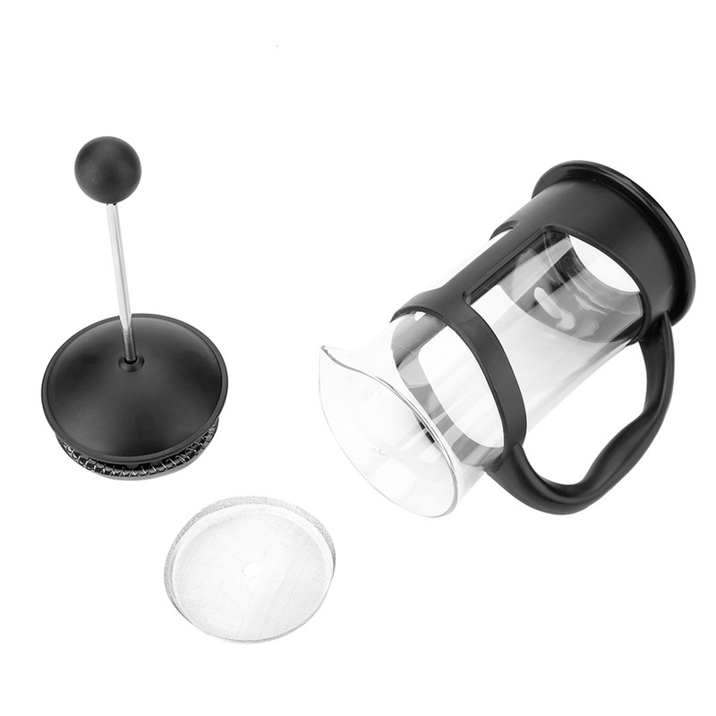 Portable Stainless Steel Glass Cafetiere French Press Maker Home Office
