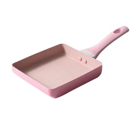 Tamagoyaki Pan Prevent Stick Mini Japanese Omelette Pan Breakfast Flat Pan for Kitchen Accessories Pink 15x18cm / 5.9x7.1in