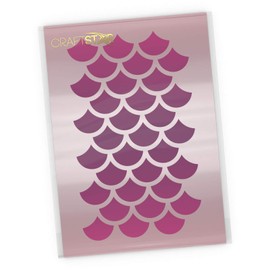 CraftStar Mermaid Scales Pattern Stencil - Craft/Airbrush Mermaid Scales Template