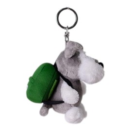 NIKI OUTDOOR PRODUCTS Keychain, Schnauzer, 3.9 inches (10 cm), Backpack, Green, Kids, W4 x D6 x H, gray