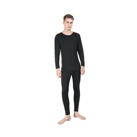 Heat Logic Men's Thermal Innerwear, Cold Weather Base Layer Bottom, Black-M