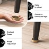 Medipaq Felt Castor Cups – 4x Large 60mm Solid Brown