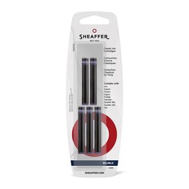 Sheaffer Skrip Fountain Pen Classic Ink Cartridges - Blue/Black Color (Pack of 5 per Card)