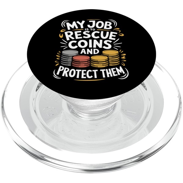 Coin Collecting Coin Collector for Numismatics Numismatist PopSockets PopGrip for