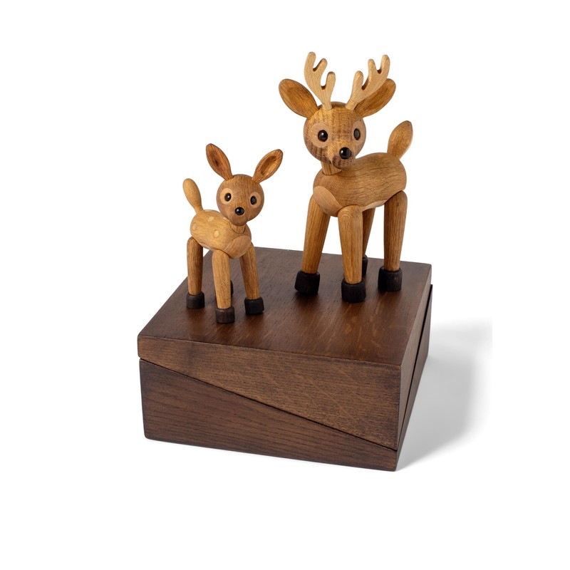 Spring Copenhagen Handmade Wooden Deer Figurine - Spot | Rustic