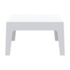 Compamia Box Resin Patio Coffee Table in White, Commercial Grade