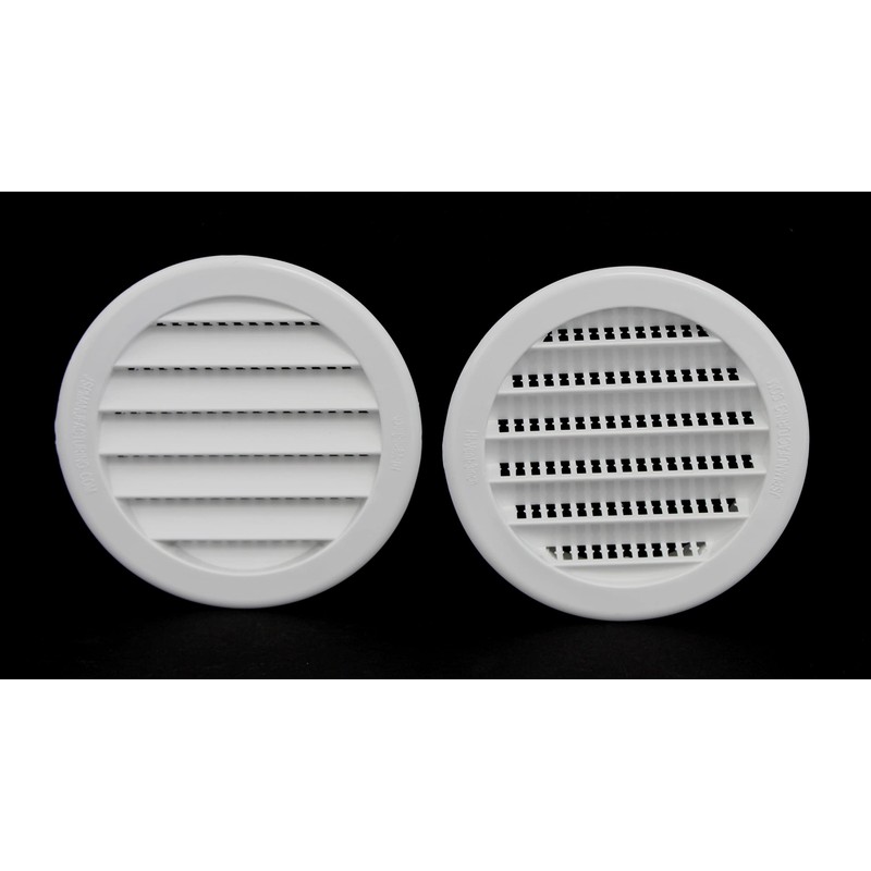 3" Round Plastic Louver Soffit Air Vent Reptile Screen Grille