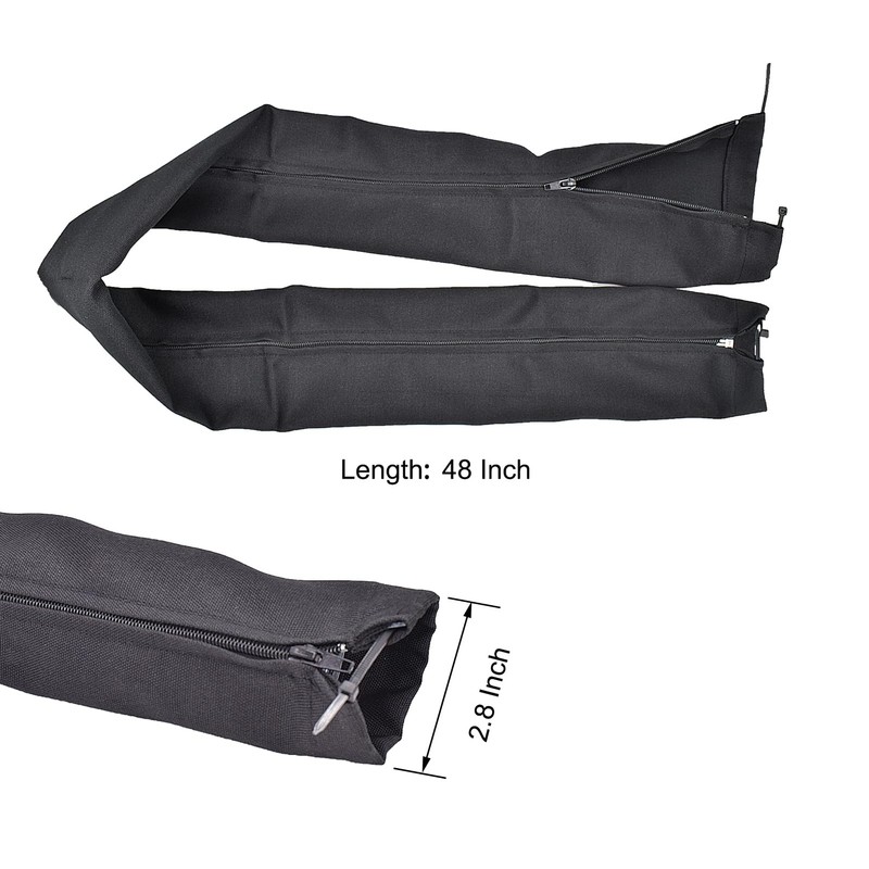 Zesugo 48-Inch Trolling Motor Cable Sleeve, Black Zippered Rigging Organizer