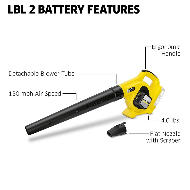 Kärcher LBL 2, Cordless Leaf Blower with 130 mph Air