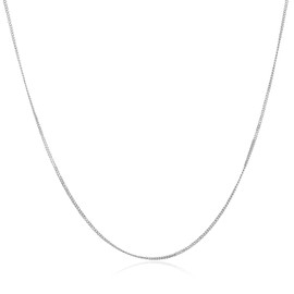 ONEFINITY N Link Chain Curb Pendant Necklace, Mens Womens Lobster Lock 16" 18" 20" (16)