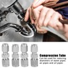 4Pcs Compression Tube Fitting Stainless Steel DoubleFerrule Converter Adapter(Ф4/Ф6 )