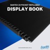Bantex, Refillable Display Book A4, 20 Pockets, Durable PP Black