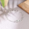 ASH'S CHOICE Women's Chains 925 Sterling Silver Bracelet with Double
