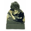 Thingimijigs Boys Camo Pattern Knitted Bobble Hat and Matching Touch