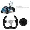 277mm Racing Steering Wheel with 135mm Adapter Black PU Universal