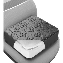 Airllantry Large Seat Cushion, Dual-Layer Gel & Memory Foam Office Chair Cushion for Long Sitting, Keep Cooling & Soft 19.7 inch Seat Pad for Office Chairs