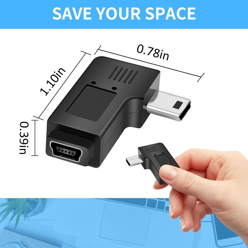 UCEC USB 2.0 Adapter Plug - Left and Right Angle