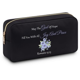 Religious Christian Gifts for Women Cosmetic Bag Bible Verse Bag Gifts for Women Friend Inspiration Religious Gift Makeup Bag Religious Birthday Gifts Baptism Confirmation Gifts Spiritual Faith Gifts