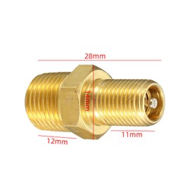 Brass Light Compressor, 1/4 Inch NPT Thread Car Brass Compressed Air Valve, Brass Valve, Tyre Valve Adapter, Air Compressor Car Valve Tank Filling Valves Test Valve Tyre Valve Rim Valves