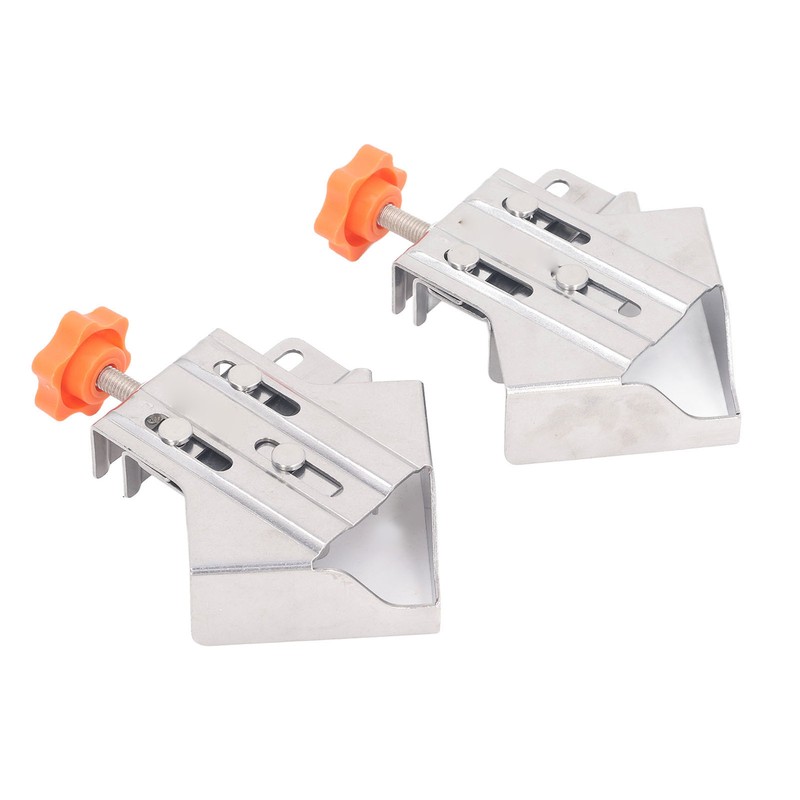 2Pcs Right Angle Clip Stainless Steel Mouth Closed 90 Degree