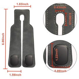 Amelity Headrest Hooks for Car, Car Hooks for Purses and Bags, Purse Hook for Car (Grey-2 Pack)