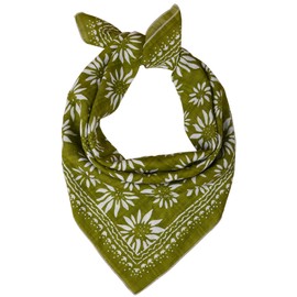 Acigbetter 2 Pack Soft Cotton Bandana 22''x22'' Flower Headband Scarf (R001-2 Pack)