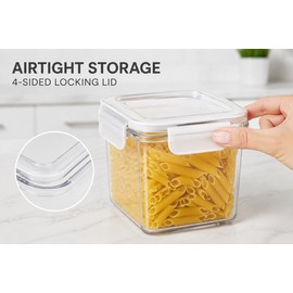 12PCS Food Storage Containers with Lids - Plastic Kitchen Pantry Organizer for Dry Goods, Flour, Sugar