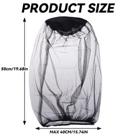 2Pcs Portable Face Net Mesh Lightweight Pull Over Mosquito Head Net Face Mesh Nylon Mosquito Midge Net Hat for Hiking Camping Climbing
