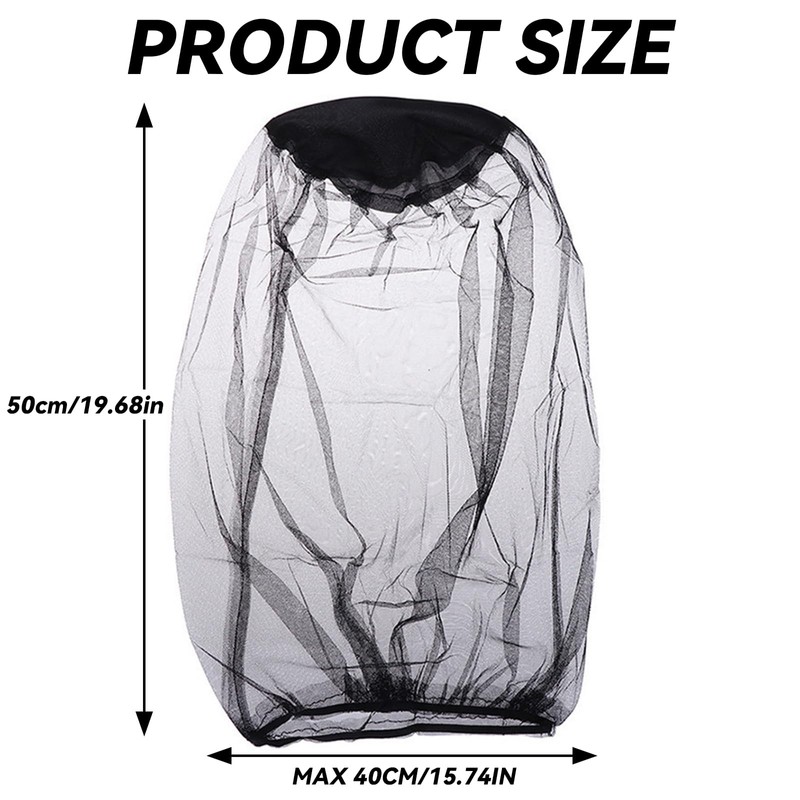 2Pcs Portable Face Net Mesh Lightweight Pull Over Mosquito Head