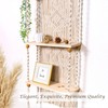 Induslyfe Macrame Wall Hanging Shelf 2 Tier Boho Wall Plant