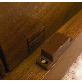HS Shutter Magnets & Cabinet Magnet Latch, Magnetic Hardware, 4 Pack Brown