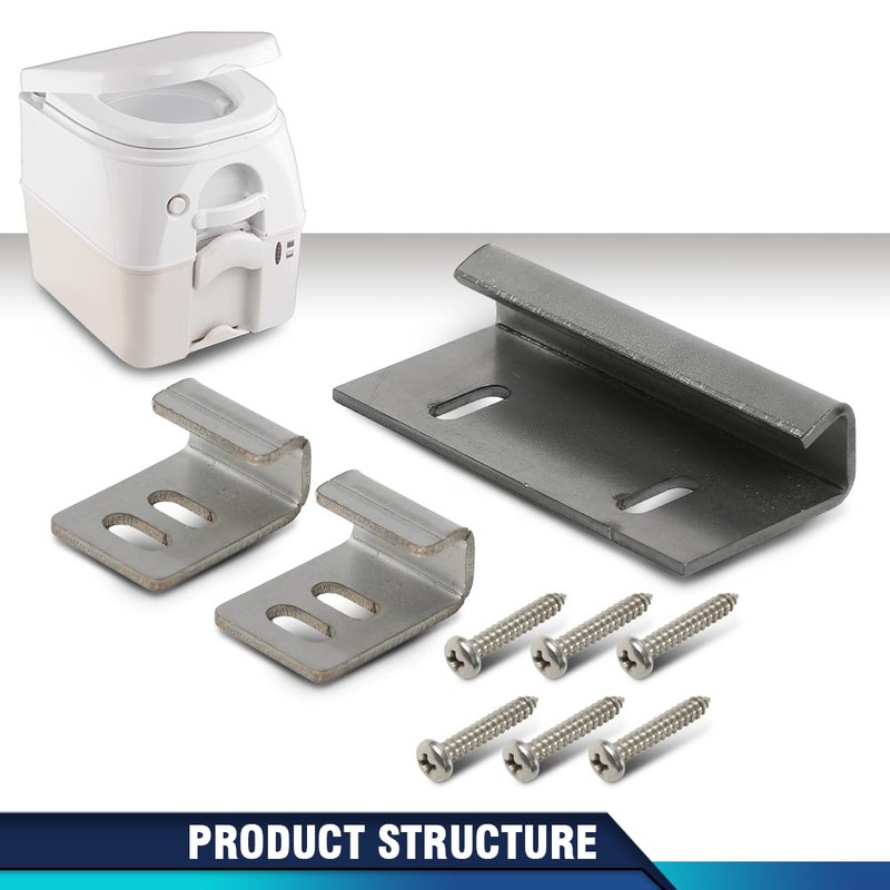 PIT66 Portable Toilets Mounting Bracket Toilets Hold-Down Kit Compatible with