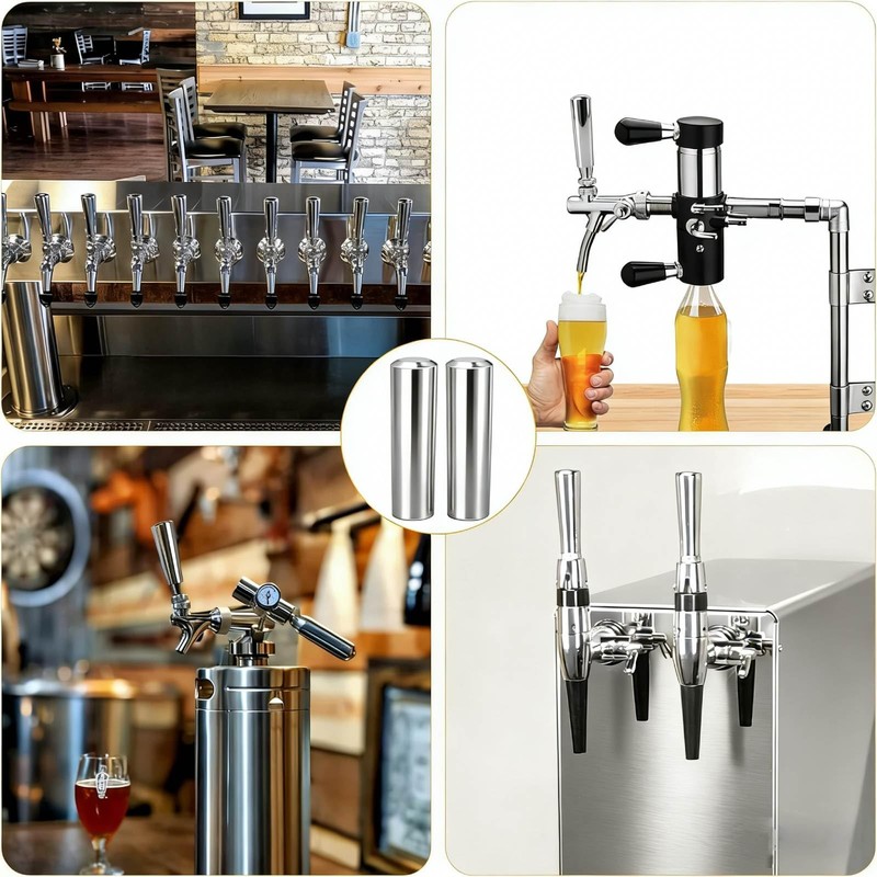 WELLBOM Beer Tap Handle, 304 Stainless Steel Keg Tap Handle
