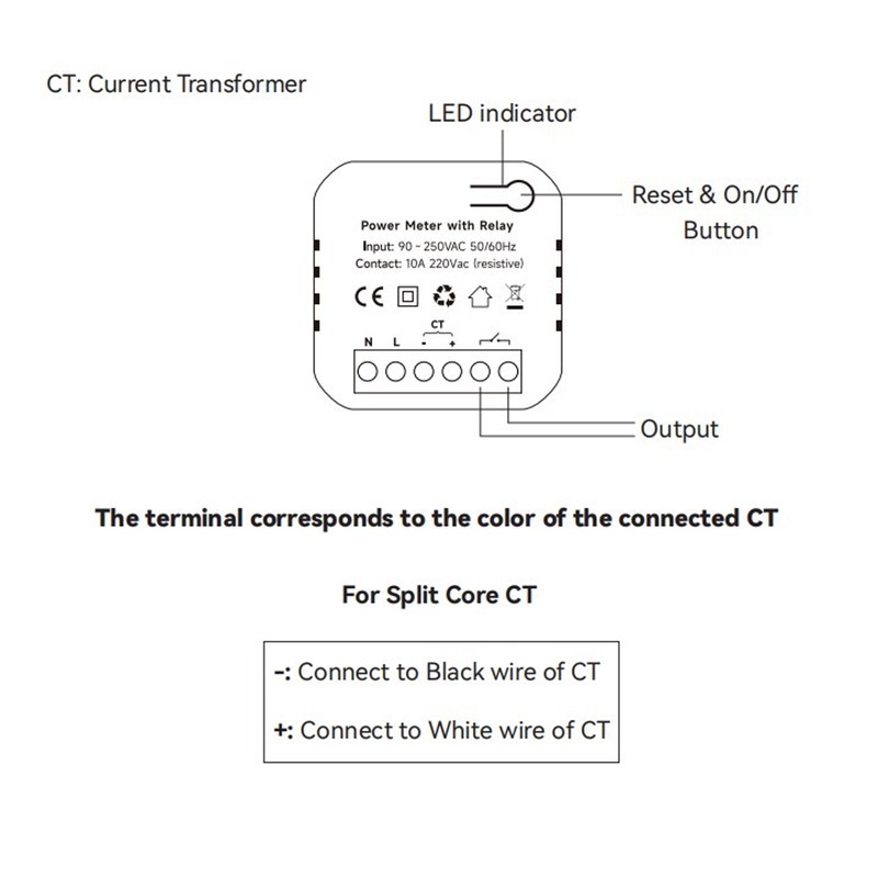 WiFi Smart Energy Meter for Tuya Consumption Monitor Single Phase