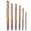 Gasea 6pcs Drill Saw Bit Set, 3/4/5/6/6.5/8mm HSS Titanium Coated