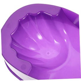 Healeved Purple Single-layer Nail Soaking Bowl Rectangular Nail Care Soak Tray for Manicure Tools for Home Use