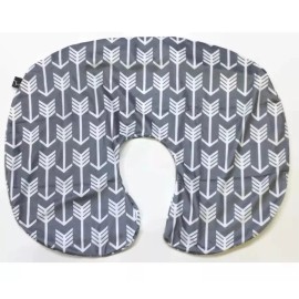 Kids N Such Arrow Nursing Pillow Cover Gray and White Arrow Print